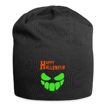 Citrouille d’Halloween, Joyeux Halloween - Bonnet en jersey - noir - Devant