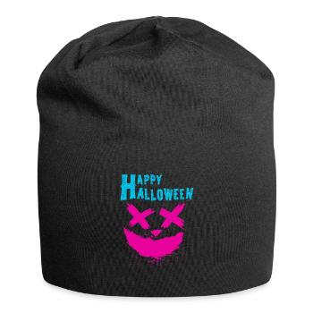 Citrouille d’Halloween, Joyeux Halloween - Bonnet en jersey - noir - Devant