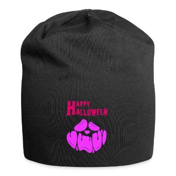 Citrouille d’Halloween, Joyeux Halloween - Bonnet en jersey - noir - Devant
