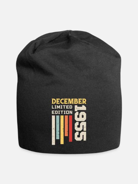 Dezember 1955 Geburtstagsgeschenk - Dezember 1955 - Jersey-Beanie - Schwarz