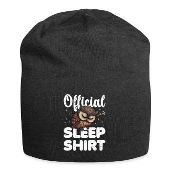 Eule Offizielles Schlafshirt Faul Relax - Jersey-Beanie - Anthrazit - Vorne