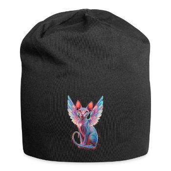 Sphynx Cat pour les amoureux des chats - Bonnet en jersey - noir - Devant