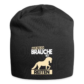 All I Need Is Riding - Gift Idea - Jersey Beanie - black - Front