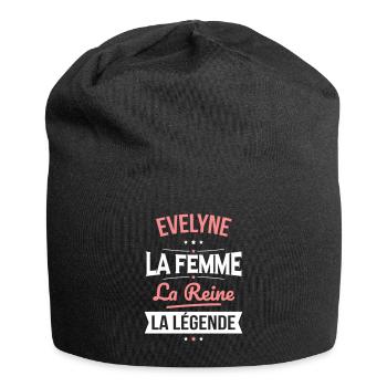 Evelyne - La Femme - La Reine - La Légende - Bonnet en jersey - noir - Devant