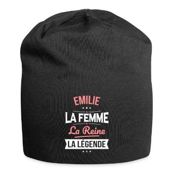 Emilie - La Femme - La Reine - La Légende - Bonnet en jersey - noir - Devant