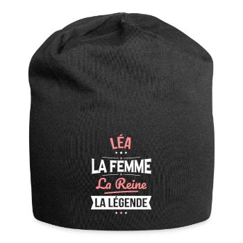 Léa - La Femme - La Reine - La Légende - Bonnet en jersey - noir - Devant