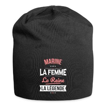 Marine - La Femme - La Reine - La Légende - Bonnet en jersey - noir - Devant