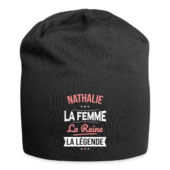 Nathalie - La Femme - La Reine - La Légende - Bonnet en jersey - noir - Devant