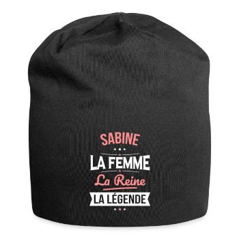Sabine - La Femme - La Reine - La Légende - Bonnet en jersey - noir - Devant