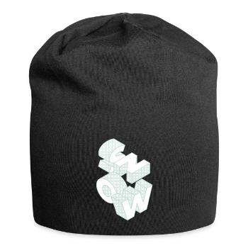Snow Christmas Snow Font Gift Winter - Jersey Beanie - black - Front