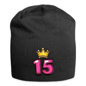 Couronne à 15 chiffres - Bonnet en jersey - noir - Devant