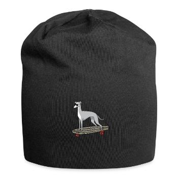 Greyhound Windhund Longboard skaten Sonnenbrille - Jersey-Beanie - Schwarz - Vorne