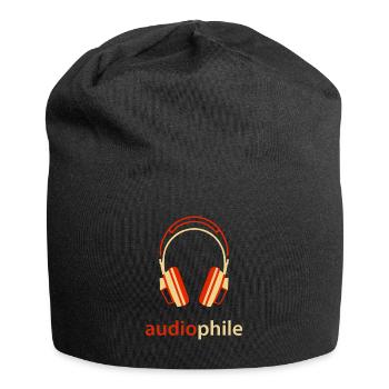 Kopfhörer-Leidenschaft elegantes Design - Jersey-Beanie - Schwarz - Vorne