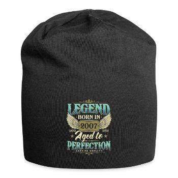 Legende 2007 geboren Jahrgang Geburtstag Geschenk - Jersey-Beanie - Schwarz - Vorne