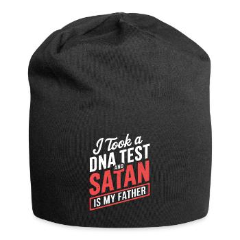 I took a DNA test: Satan is my father! - Jersey Beanie - black - Front