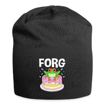 Laubfrosch Frosch - Jersey-Beanie - Schwarz - Vorne