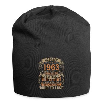 Octobre 1963 Cadeau d’anniversaire de naissance - Bonnet en jersey - noir - Devant