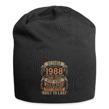 Octobre 1988 Cadeau d’anniversaire de naissance - Bonnet en jersey - noir - Devant