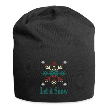 Let it Snow - Jersey-Beanie - Schwarz - Vorne