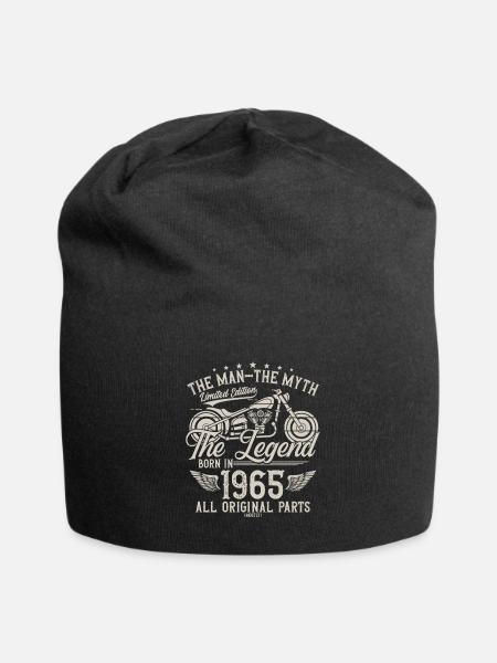 1965 Jahrgang Mann Mythos Legende Motorrad - Jersey-Beanie - Schwarz