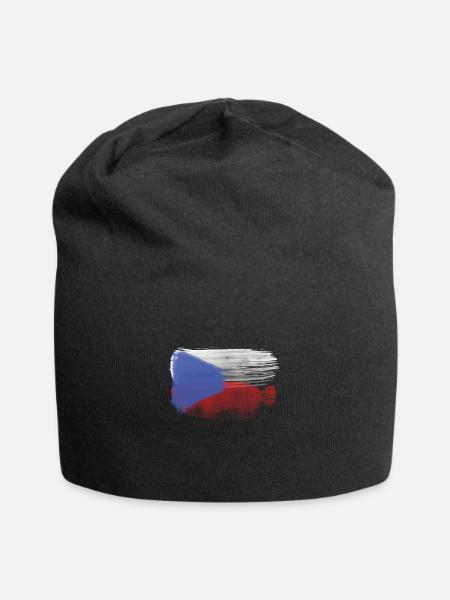Tschechische flagge - Jersey-Beanie - Schwarz