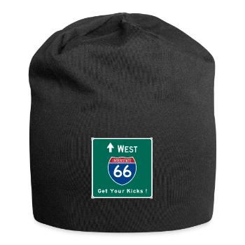 Route 66 Tee Shirt - Jersey Beanie - black - Front