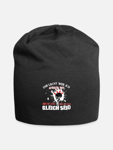 Punk - Ich lache - Jersey-Beanie - Schwarz