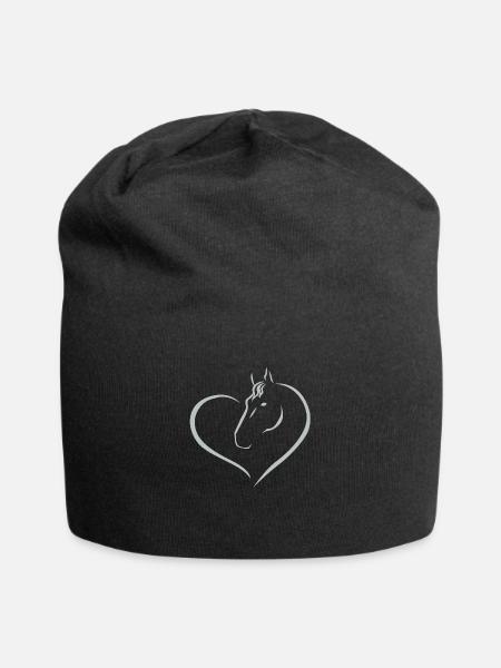 J’adore les chevaux - Bonnet en jersey - noir