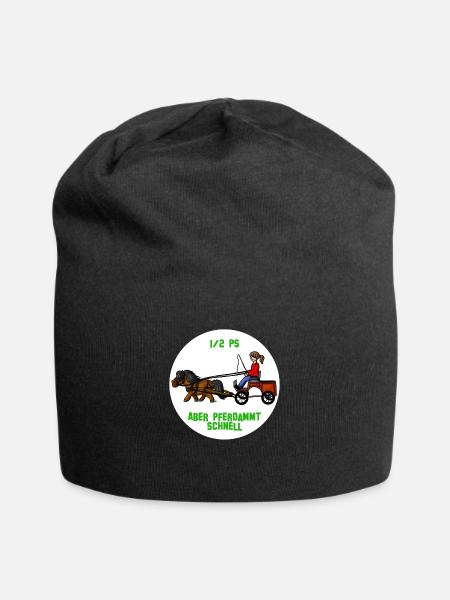 Pferdammt schnell - Jersey-Beanie - Schwarz