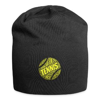 Tennisball Typo-Style - Jersey-Beanie - Schwarz - Vorne