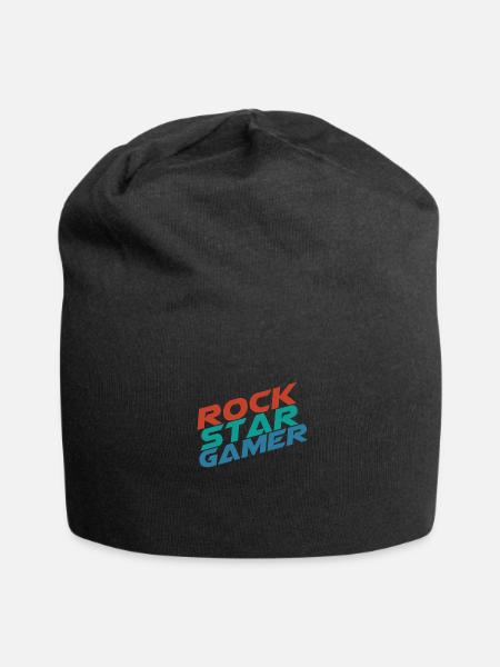 Gamer - Rock Star! - Jersey-Beanie - Schwarz
