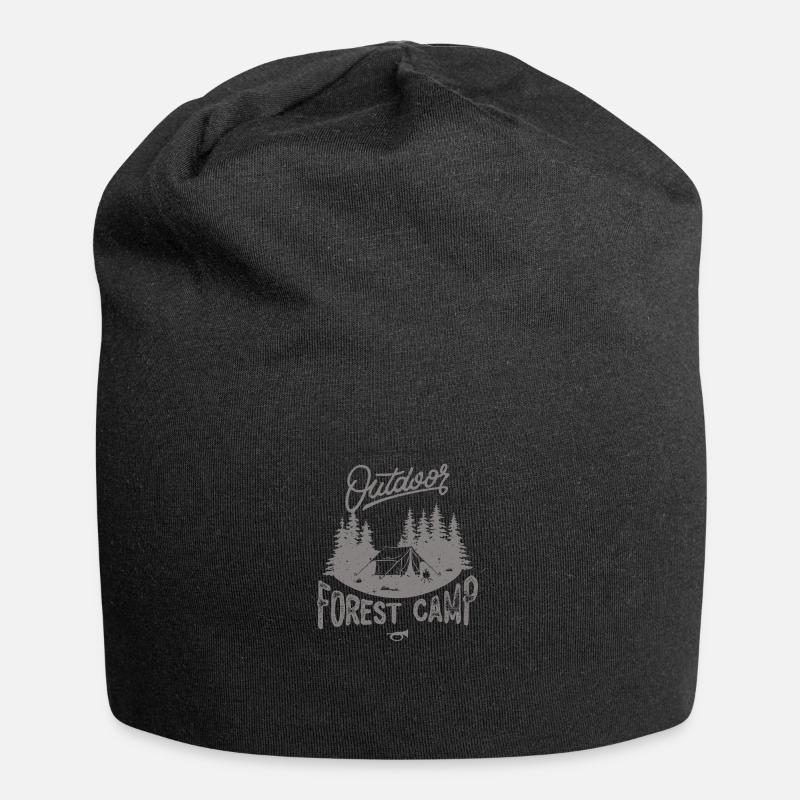 Wald-Camp - Jersey-Beanie - Schwarz