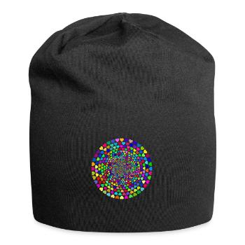 valentine valentine's day love kiss kisses kuessen15 - Jersey Beanie - black - Front