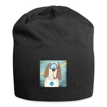 Poster Basset Kinderzimmer Hund Taucher Deko Kind - Jersey-Beanie - Schwarz - Vorne