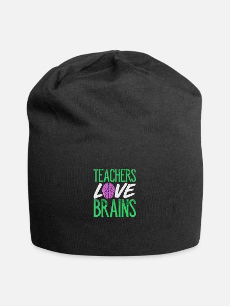 Teachers Love Brains - Jersey-Beanie - Schwarz