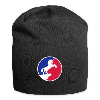 sport red blue logo cool silhouette night cliff m - Jersey Beanie - black - Front