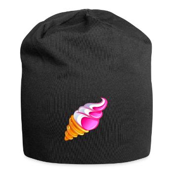 glace vanille fraise kawa - Bonnet en jersey - noir - Devant