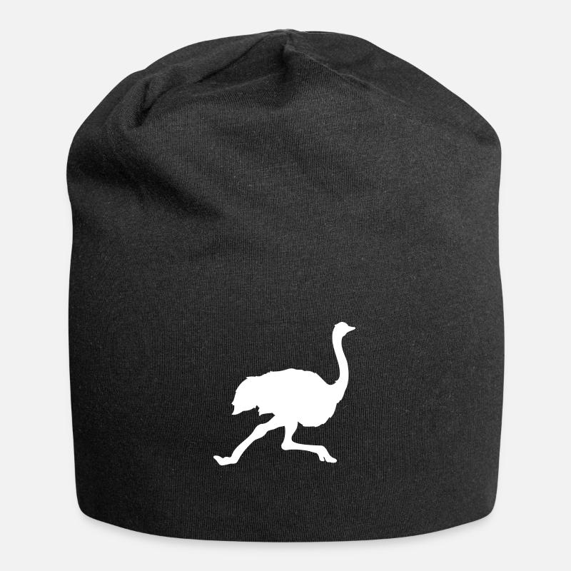 Afrikanischer Strauß Somalistrauß Geschenkidee - Jersey-Beanie - Schwarz