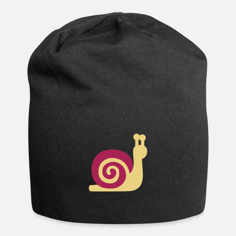Schnecke - Jersey-Beanie - Schwarz