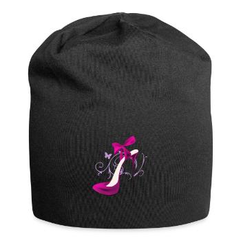 High-Heel - Jersey-Beanie - Schwarz - Vorne
