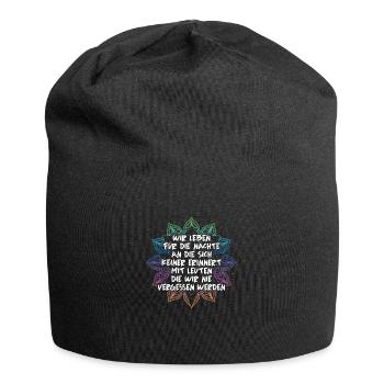 Goa - Leben für Nächte - Jersey-Beanie - Schwarz - Vorne