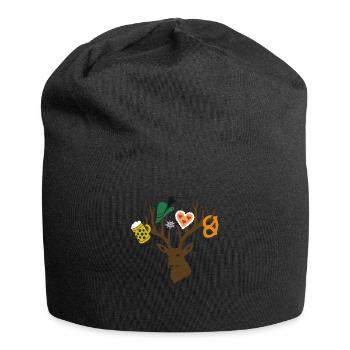 bayern münchen bier hirsch alpen breze - Jersey-Beanie - Schwarz - Vorne
