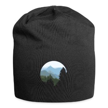 Einsamer Berg - Jersey-Beanie - Schwarz - Vorne