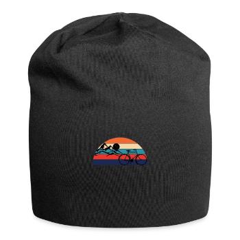 Retro Rad Fahrrad Fahrspass Fahrer - Jersey-Beanie - Schwarz - Vorne
