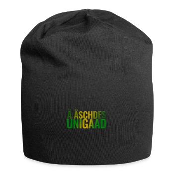 Sächsischer Spruch Ä äschdes Unigaad - Jersey-Beanie - Schwarz - Vorne