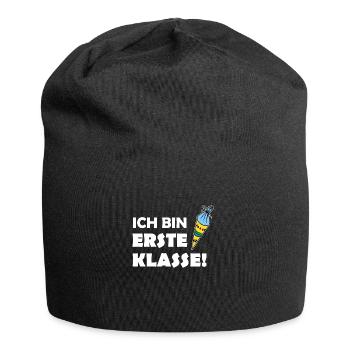 Ich bin erste Klasse! Schulanfänger-Shirt - Jersey-Beanie - Schwarz - Vorne