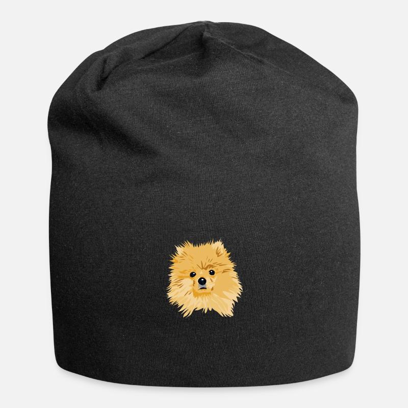 Pomeranian - Jersey-Beanie - Schwarz