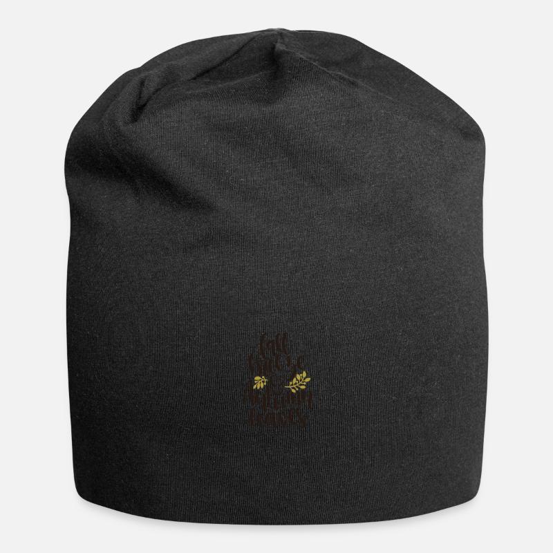 Fall Breeze and Autumn Leaves - Jersey-Beanie - Schwarz