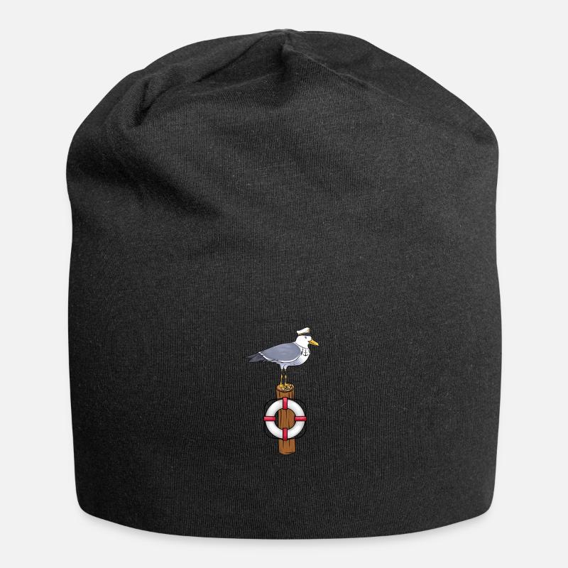 Mouette ⚓️ nord - Bonnet en jersey - noir