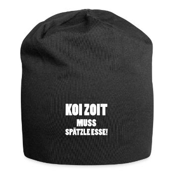 Spätzle mit Soß | Schwaben Schwabe Shirt Geschenke - Jersey-Beanie - Schwarz - Vorne